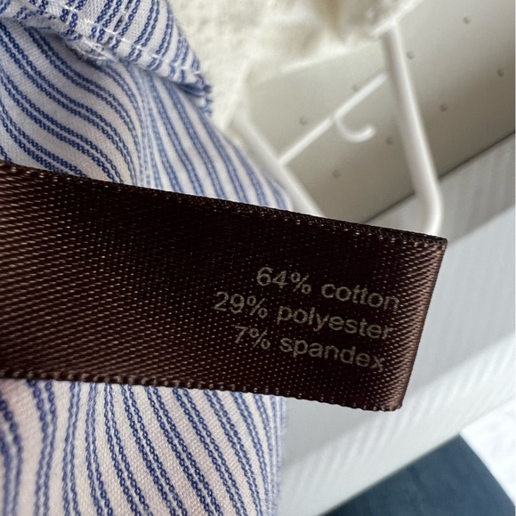 The Limited Striped Short Sleeve Ruffle Shirt Size XS - Picture 9 of 9